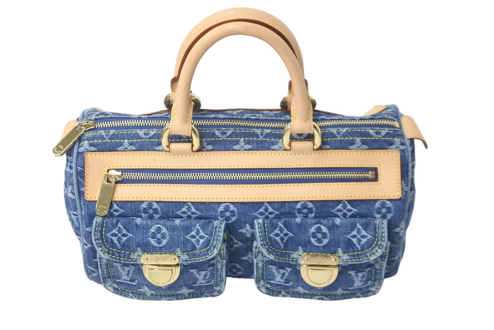 Louis Vuitton Handbag Neo Speedy Monogram Denim Blue
